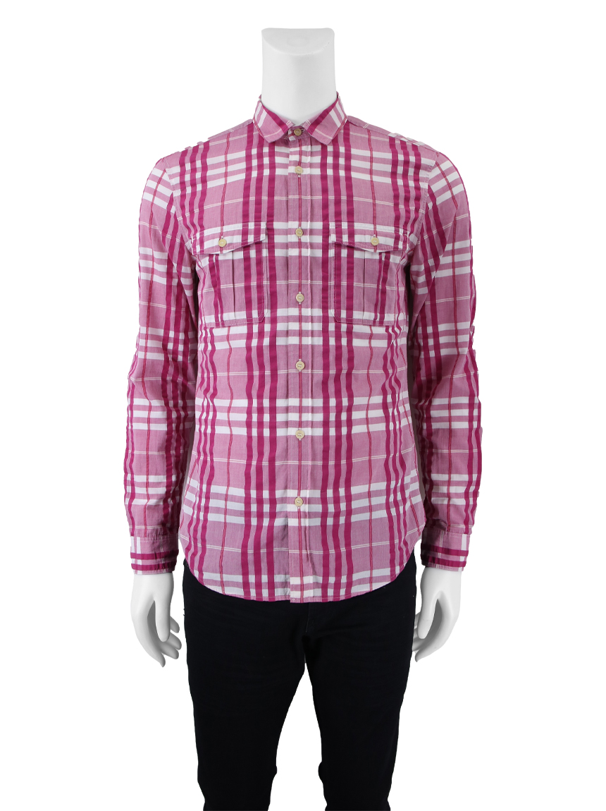 Camisa Burberry Xadrez Rosa Original - UMD2 | Etiqueta Única