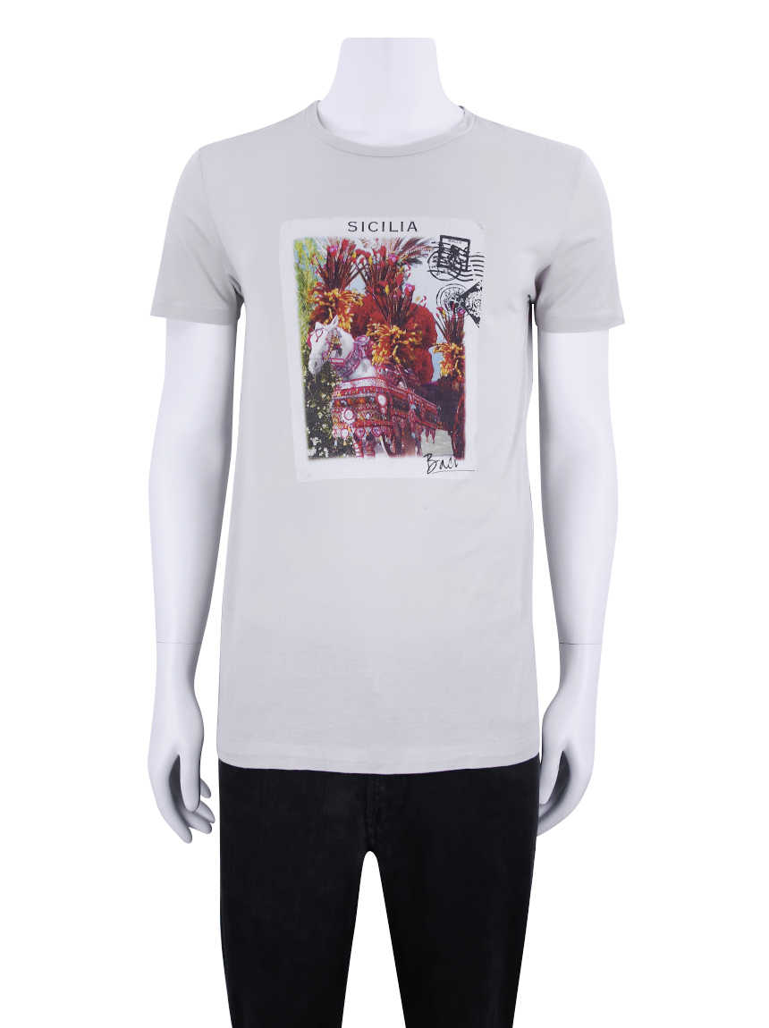 Camiseta Dolce & Gabbana Sicilia Print Bege Masculina - LTA39
