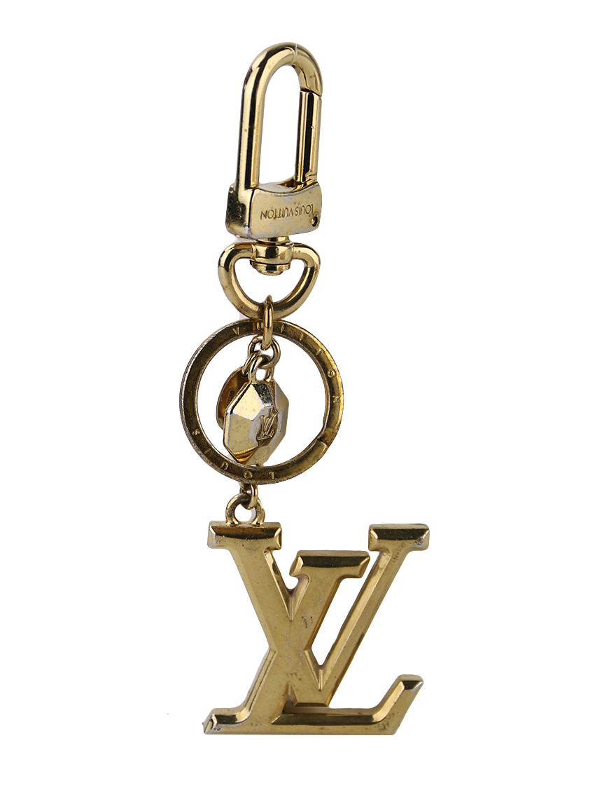 Chaveiro Louis Vuitton LV Facettes Dourado Original - ADS19