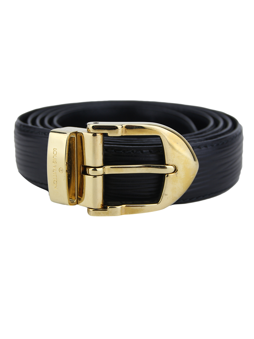 Buckle Cintos Lv Masculino Cinto Louis Vuitton Couro Epi Preto - Main Image