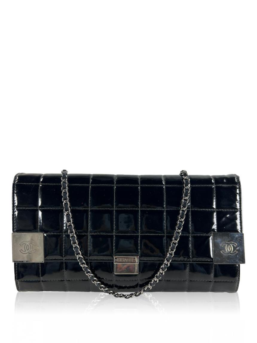 chanel chanel chocolate bar chain preto vintage black