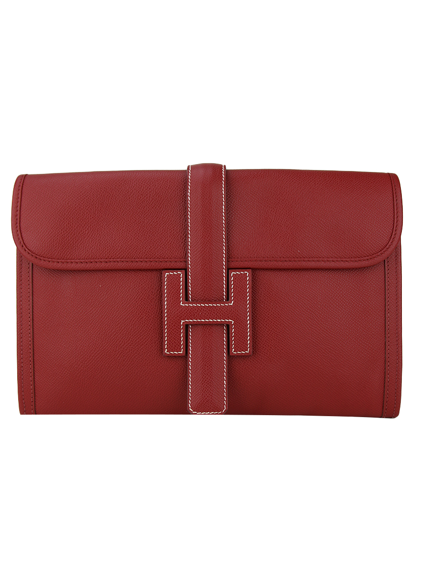 Clutch Hermès Jige Elan Vermelho - BVV1067 Original | Etiqueta Única