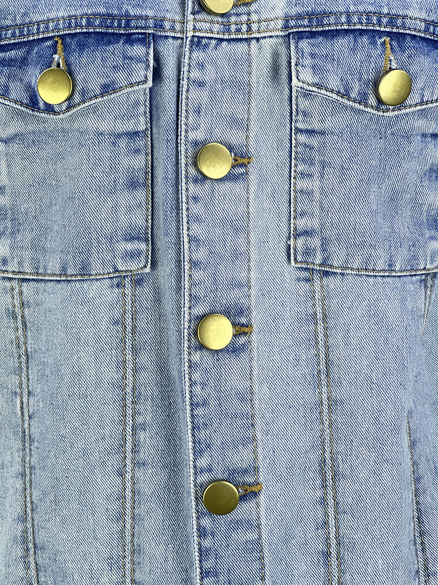 Colete Mixed Jeans Azul Original BYV307 Etiqueta Única