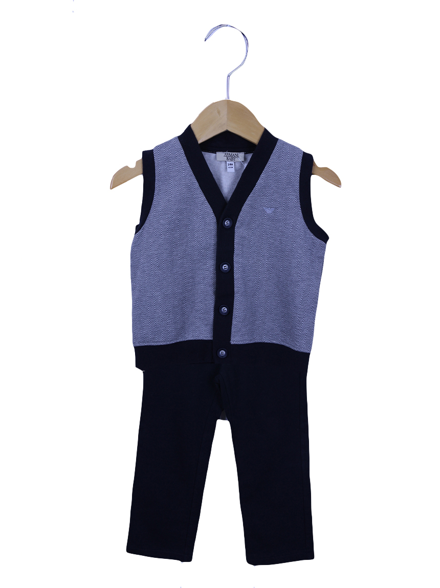 Conjunto Armani Baby Zig Zag Infantil BQS9 Original Etiqueta Única