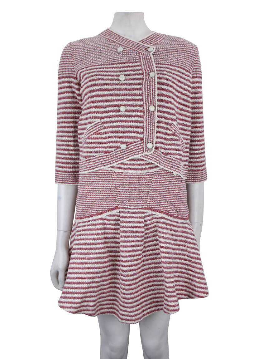 Conjunto Chanel Tricot Vermelho - FLX197 Original | Etiqueta Única