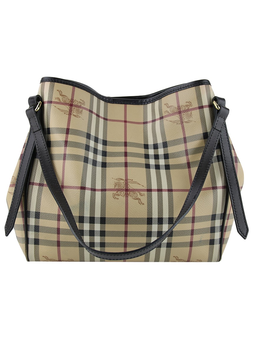 Bolsa Burberry Haymarket Check Monograma Marrom OEZ2 Original