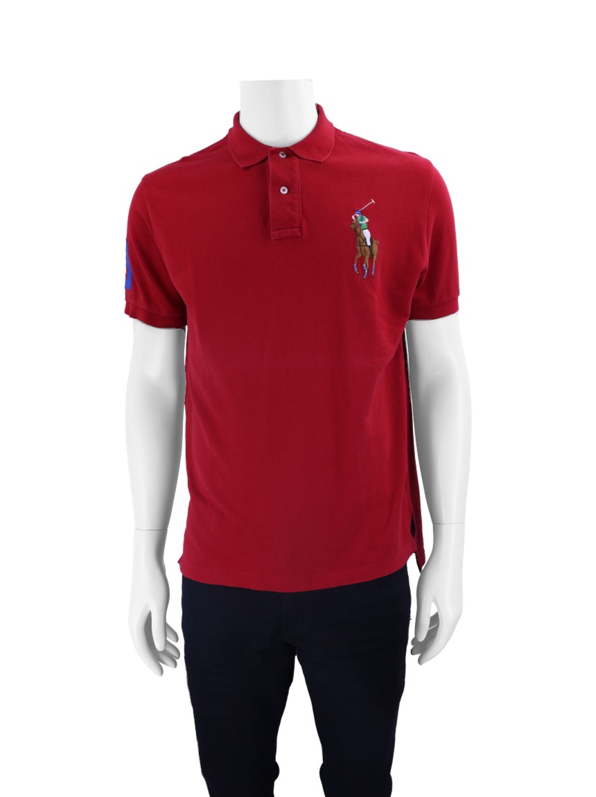 Polo RalphLauren big pony shirt 赤 MOSCOW Camisa Polo Ralph Lauren Big Pony Vermelha - ZYD8 Original