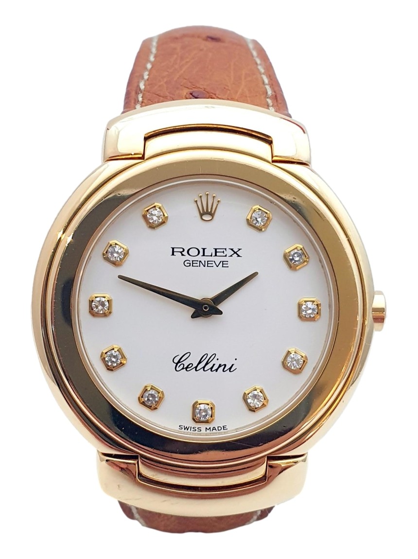 Relógio Rolex Cellini Ouro 18k e Diamantes Quartzo - REL213