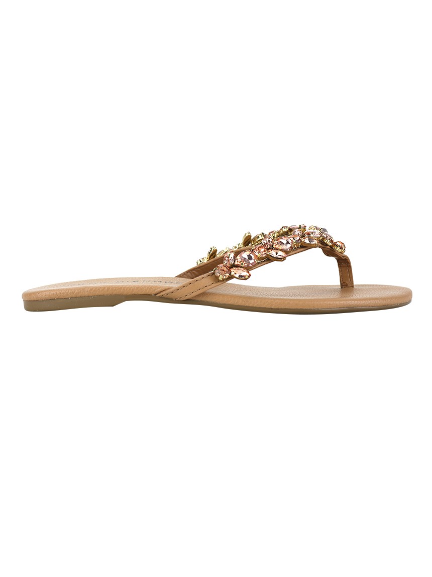 Rasteira Jorge Bischoff Pedraria Rose ZZH15 Original Etiqueta