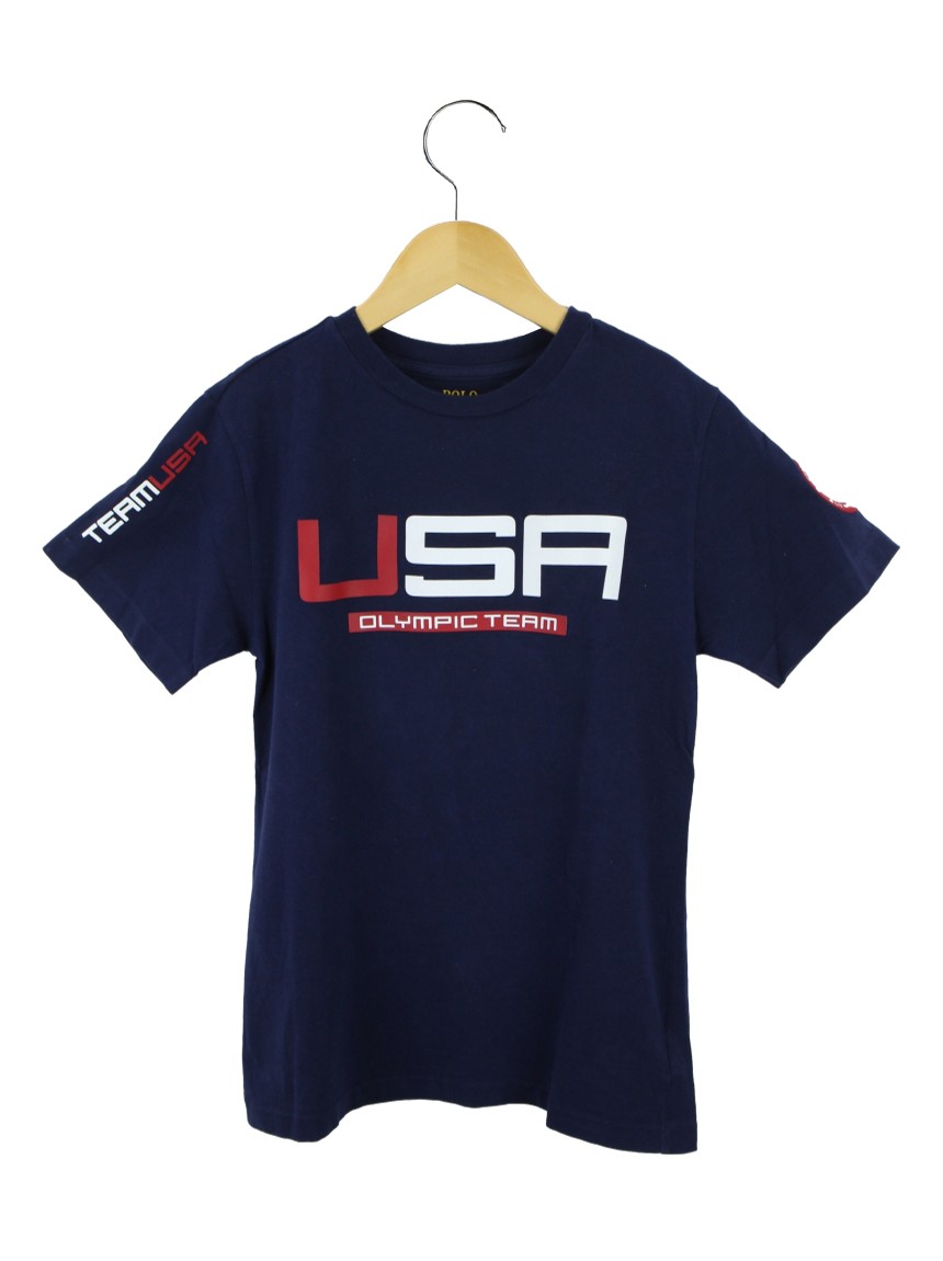 Blusa Polo Ralph Lauren USA Olympic Team Infantil Original NXD82