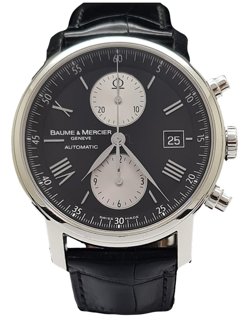 Rel gio Baume Mercier Classima Chronograph Autom tico Preto