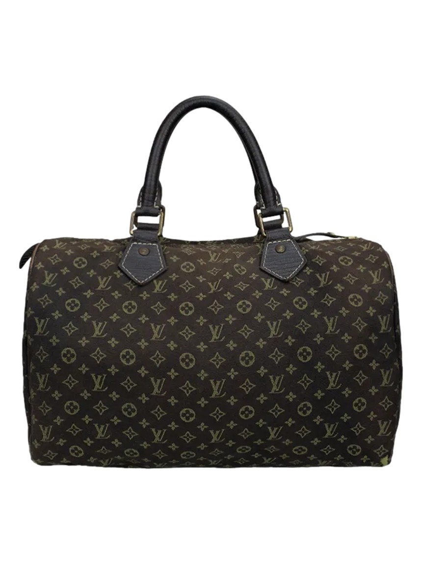Bolsa Tote Louis Vuitton Speedy 30 Mini Lin Marrom AGRZ840