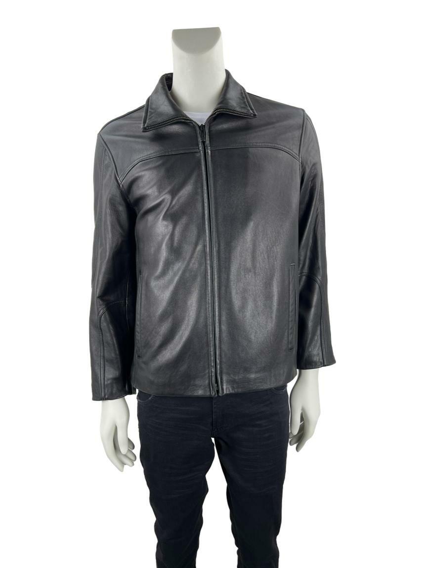 Jaqueta Calvin Klein Couro Preto - AERN26 Original | Etiqueta Única