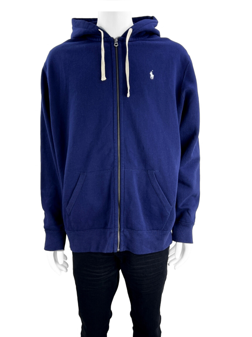 Jaqueta Polo Ralph Lauren Moletom Azul Marinho - ACMF22 Original