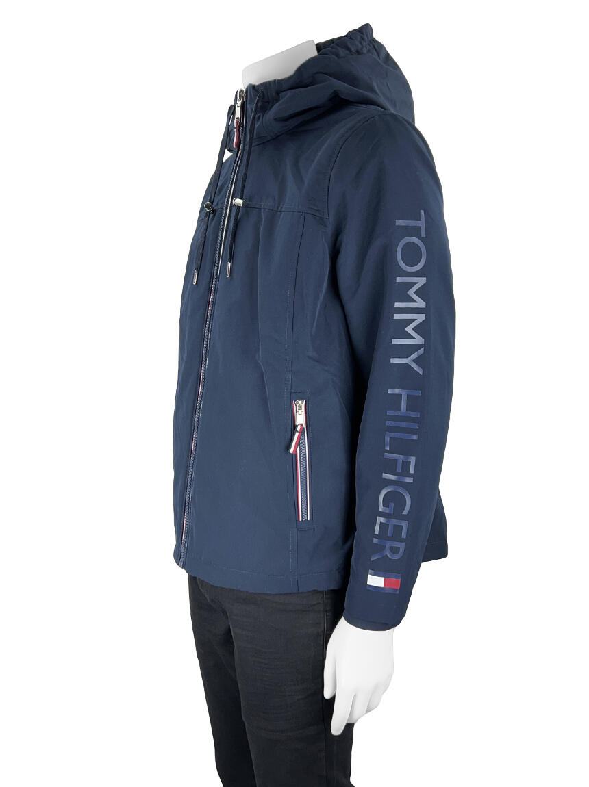 Jaqueta Tommy Hilfiger Texturizada Azul Marinho - BHRG2 Original ...