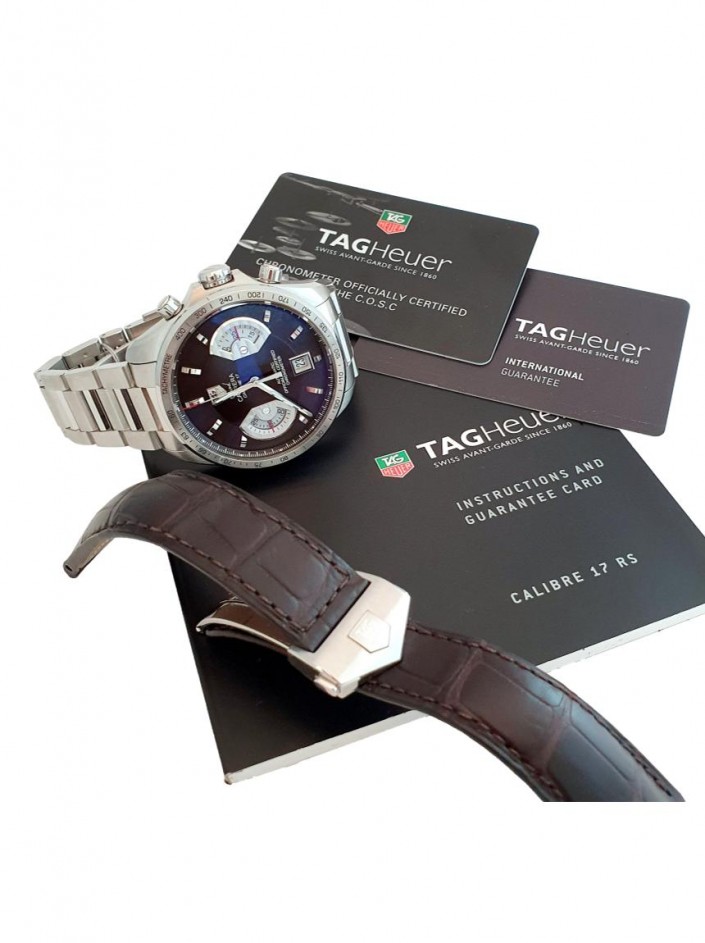 Rel gio Tag Heuer Grand Carrera Calibre 17 Chrono Autom tico Prateado