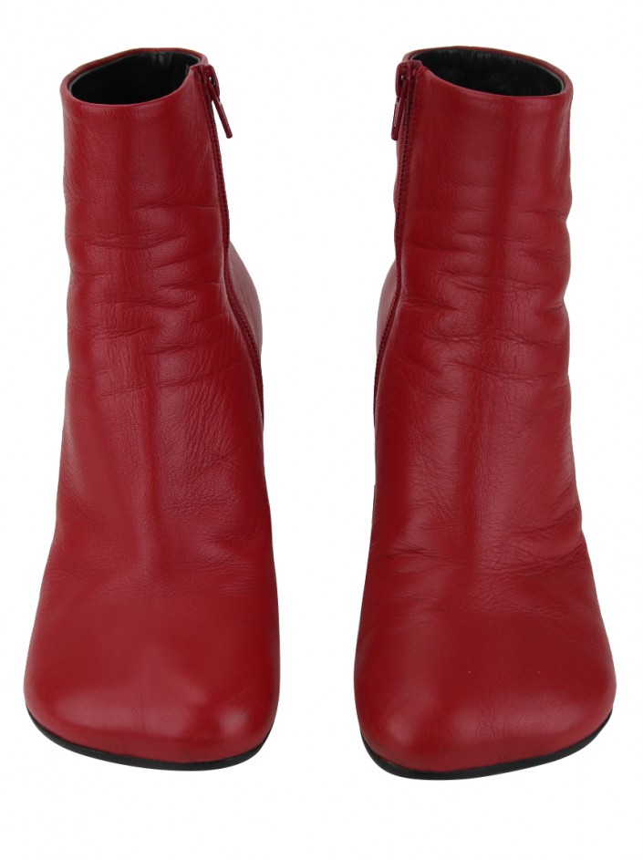 Bota Maison Margiela MM6 Cup Heel Couro Vermelho - BUT6 Original