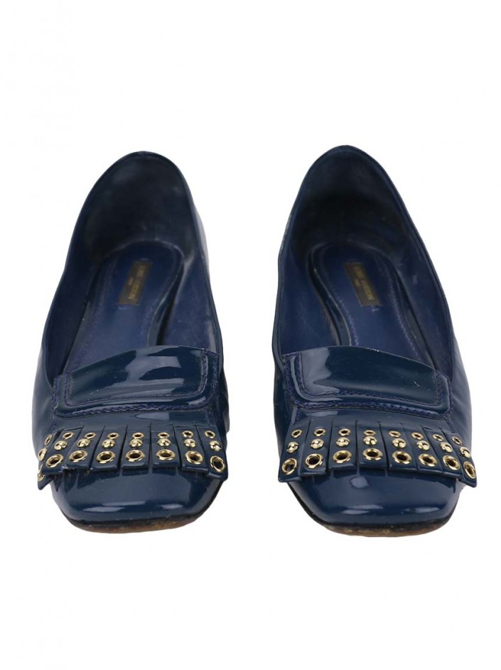 Mocassim Louis Vuitton Monte Carlo Couro Azul Original - AEZZ1