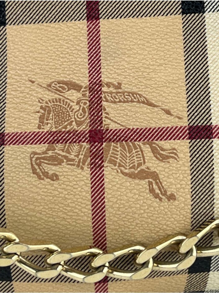 Clutch Burberry Pochette Haymarket Check Bege Original - OAJ17