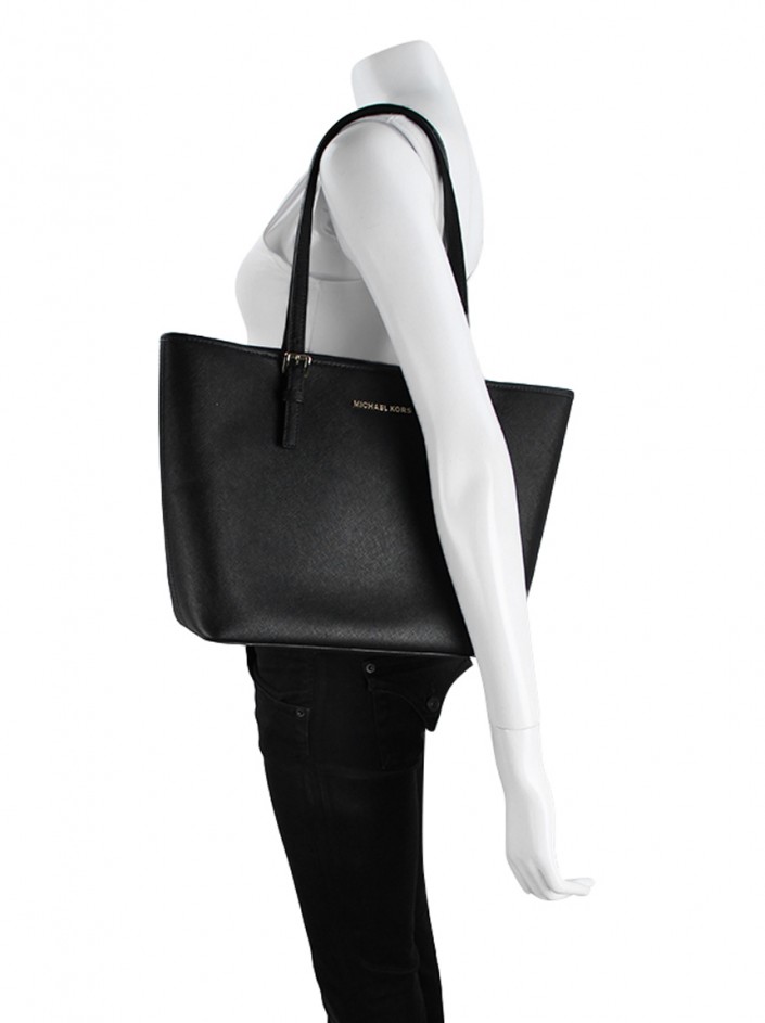 Bolsa Michael Kors Jet Set Travel Tote Preta - GXT13 Original