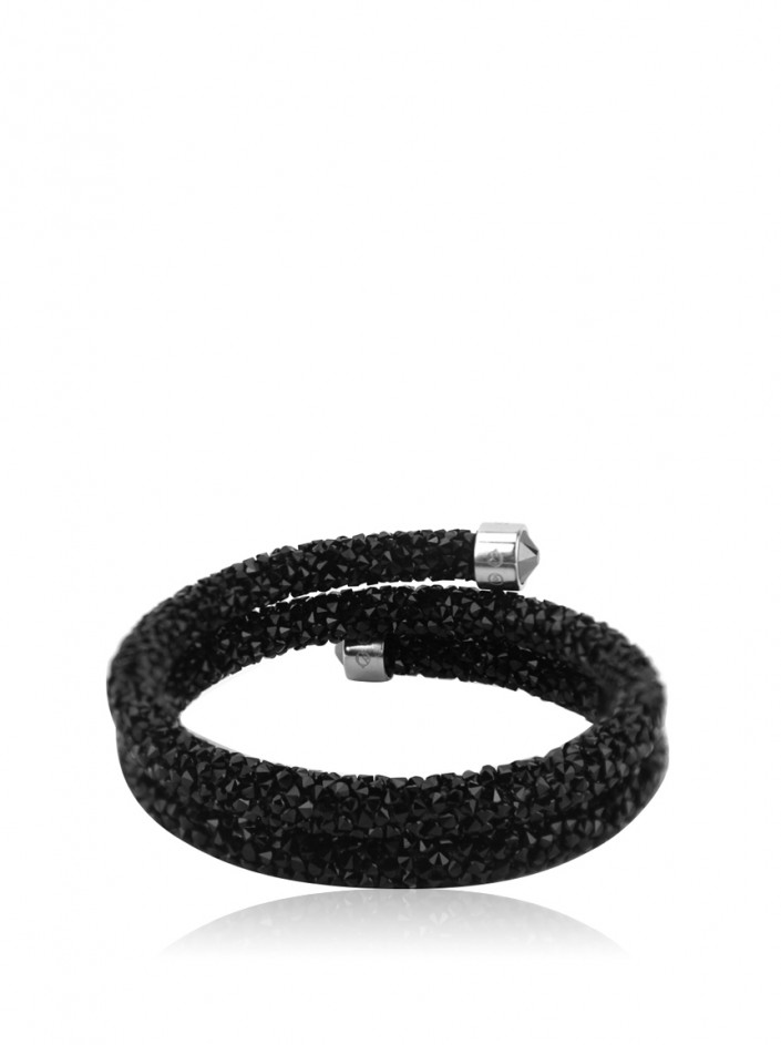 Pulseira Original Swarovski Bracelete Pedras Pretas Código 1160626