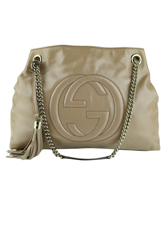 Bolsa Gucci Soho Chain Tote Nude