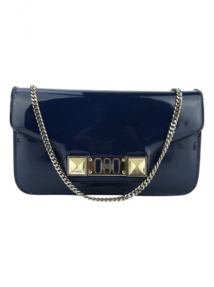 Bolsa Proenza Schouler PS11 WOC Verniz Azul Marinho Original