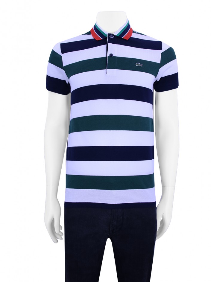 Blusa Lacoste Polo Listrada Masculina Original - LTA46