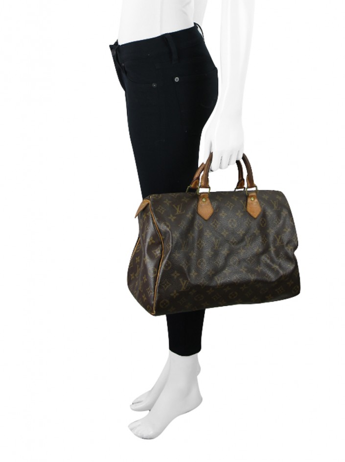 Bolsa Louis Vuitton original Speedy 35 em canvas monograma feminina