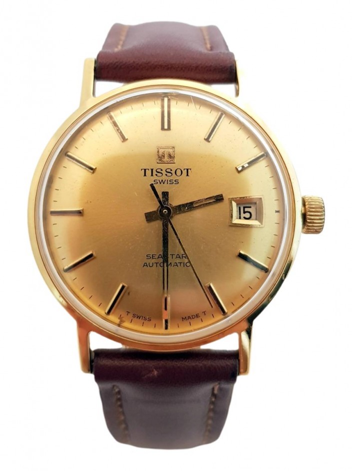 Rel gio Tissot Seastar Ouro 18k Autom tico Vintage Original