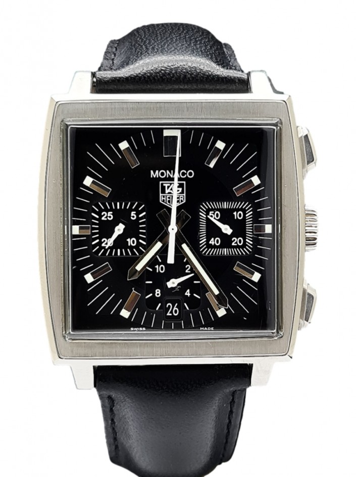 Rel gio Tag Heuer Monaco Chronograph Autom tico Preto Original