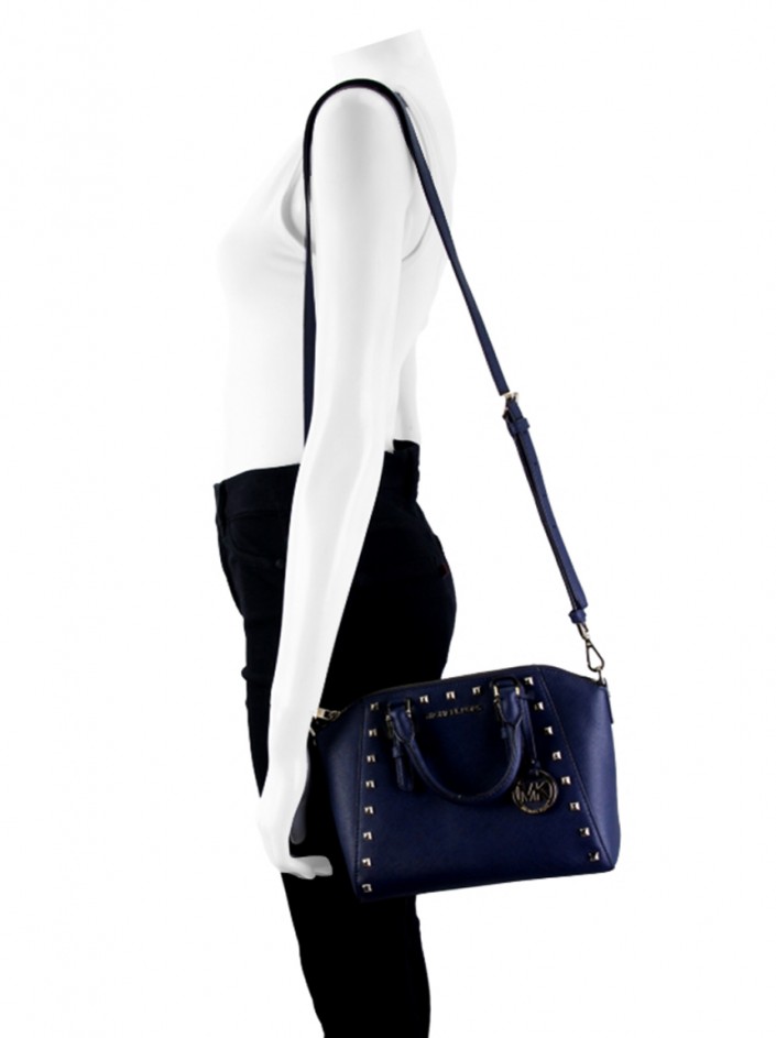 Bolsa Michael Michael Kors Studded Ciara Azul Original - JYN5 | Etiqueta  Única