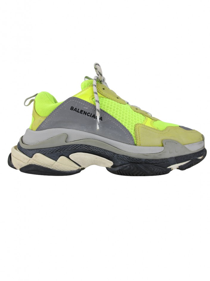 Tênis Balenciaga Triple S Neon Yellow - MGH9 Original | Etiqueta Única