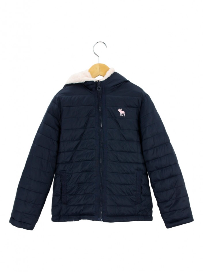 Jaqueta Abercrombie & Fitch Puffer Dupla Face Bicolor Infantil