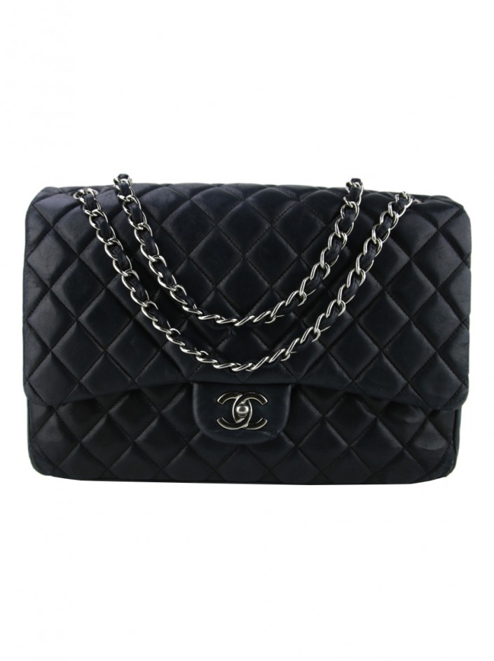 Bolsa Chanel Single Flap Matelassê Azul Royal