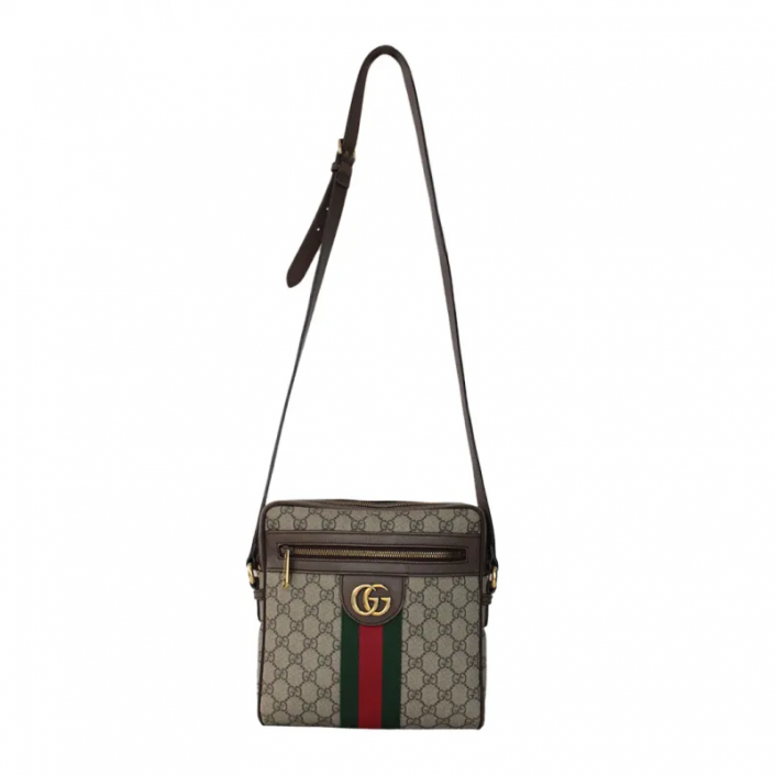 バッグ GUCCI GG Messenger Bag BOLSA GUCCI GG CANVAS MARRAKECH FLAP MESSENGER BAG MEDIUM BEGE