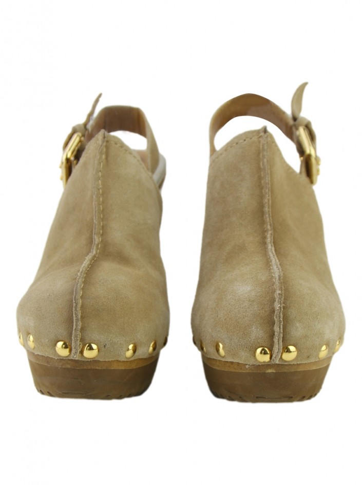 Sapato Michael Kors Beatrice Clogs Bege Original - QOV27 | Etiqueta Única