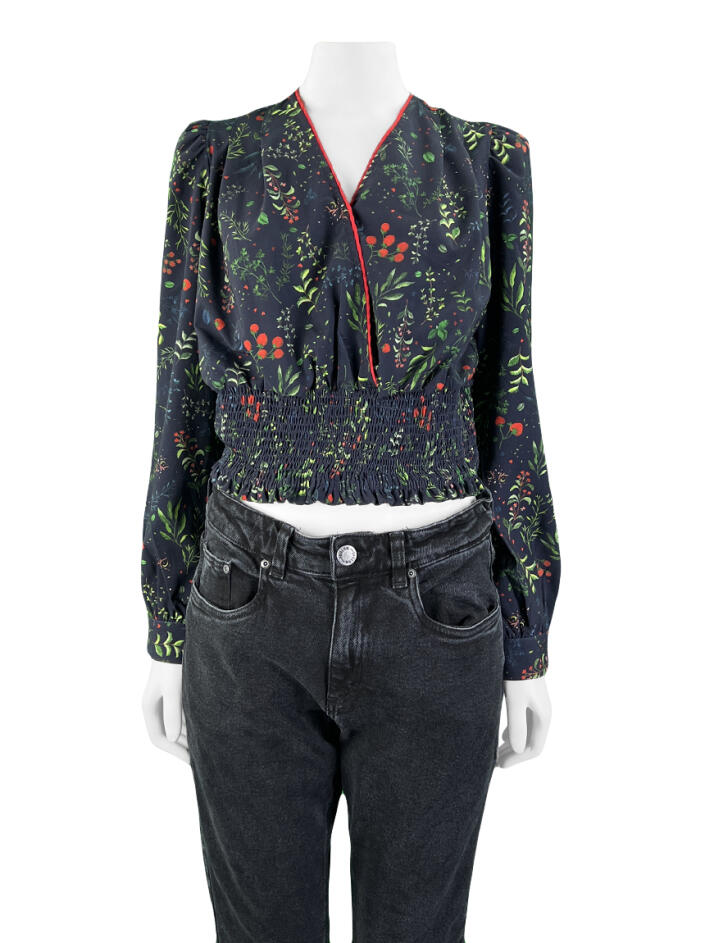 Blusa Antix Transpassada Estampada - AGIY18 Original | Etiqueta Única