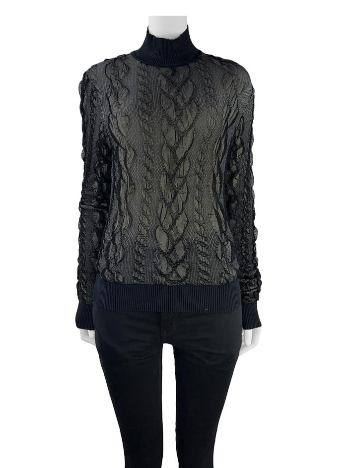 Blusa Christian Dior Boutique Tule Preto IQS104 Original