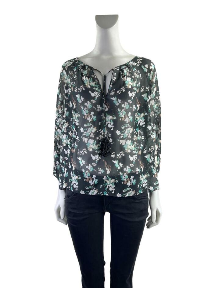 Blusa Christian Dior Seda Estampada CDPB49 Original Etiqueta Única