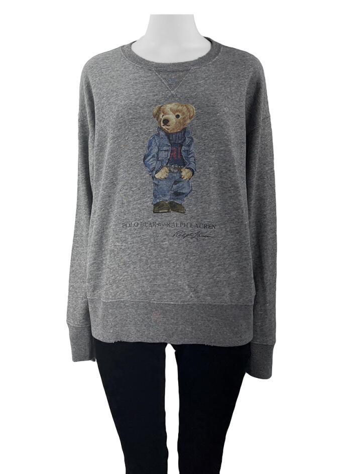 Blusa Polo Ralph Lauren Bear Moletom Cinza Original - AEVS56 | Etiqueta  Única