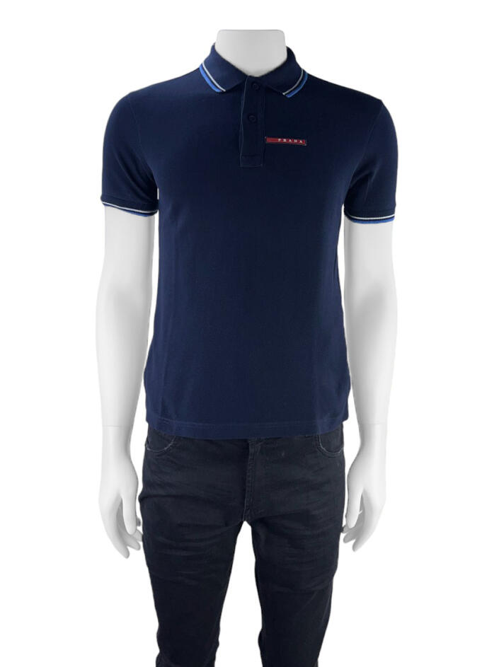 Blusa Prada Polo Azul - IJW78 Original | Etiqueta Única