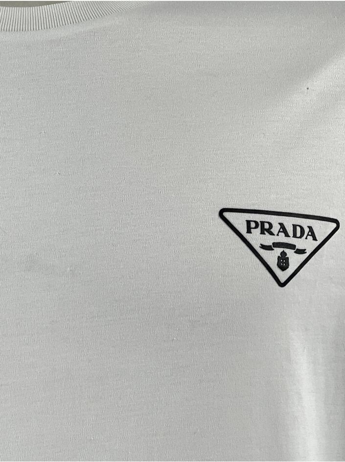 Blusa Prada Tecido Branco - CJPU37 Original | Etiqueta Única