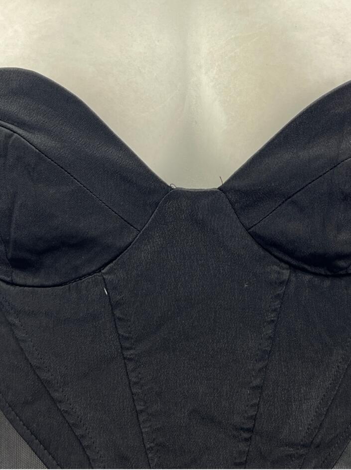 Body Zara Tecido Preto - TFN168 Original | Etiqueta Única