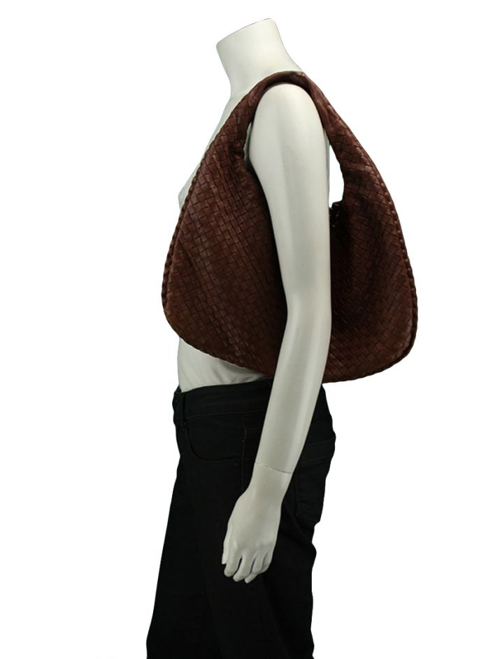 Bolsa Bottega Veneta Hobo Intrecciato Marrom - BTV1 Original