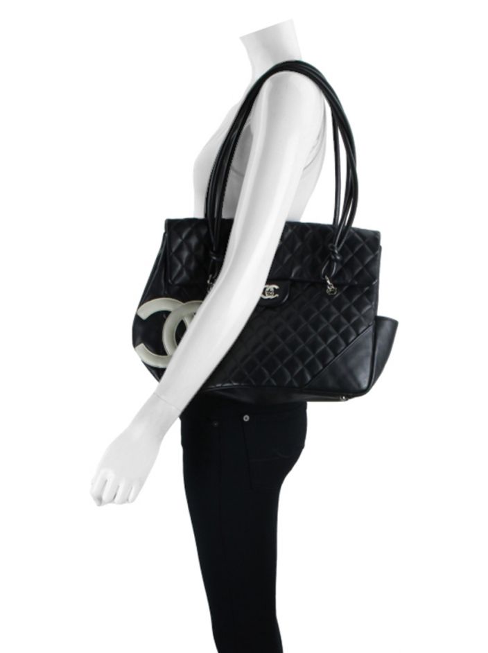 Bolsa Chanel Cambon Flap Preta - X350 Original | Etiqueta Única