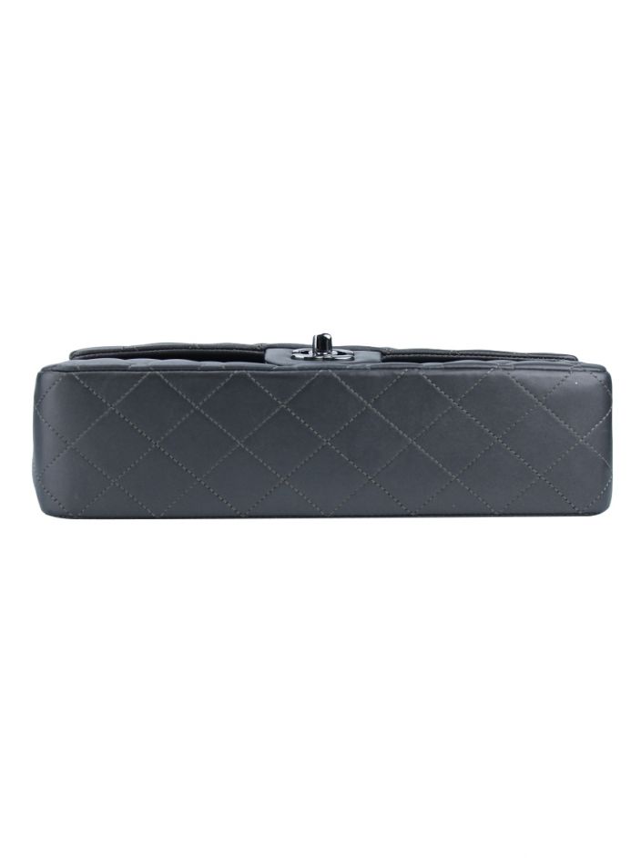 Bolsa Chanel Double Flap Medium Chumbo - BEQ86 Original