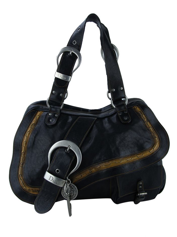 Bolsa Christian Dior Gaucho Preto KKH1 Original Etiqueta Única
