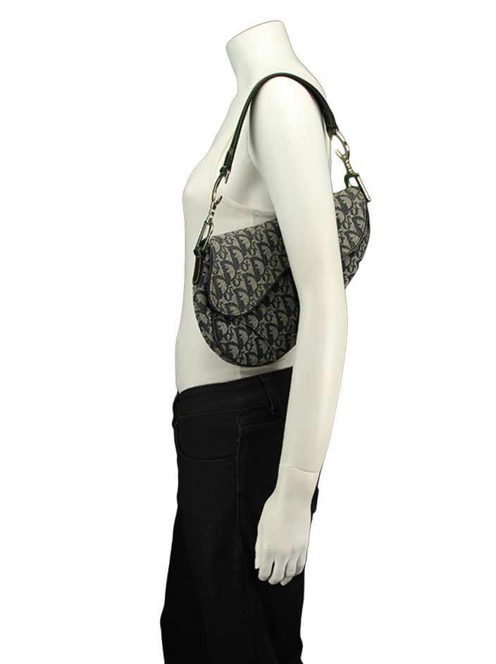 Bolsa Christian Dior Saddle Azul - AZC6 Original | Etiqueta Única