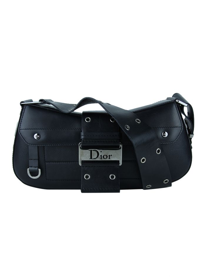 Bolsa Christian Dior Street Chic Columbus Couro Preto - KJF6